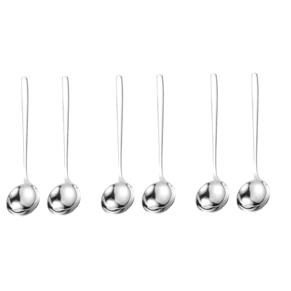 Amosfun 6 Pz Cucchiaio in Acciaio Inossidabile Cucchiaio Di Riso Da Minestra Multifunzione Di Porridge Paletta Da Tè Cucchiai Da Mestolo Cucchiai Per Mescolare Silver