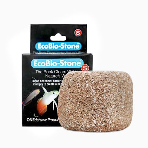 EcoBio-Block Aquarium Stone for Natural Water Clarification and Odor Removal Featuring Beneficial Bacteria (Small)