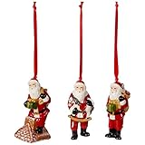 Hartporzellan Villeroy & Boch 1483316682 Nostalgic Ornaments Ornamente Santa Claus 3tlg.