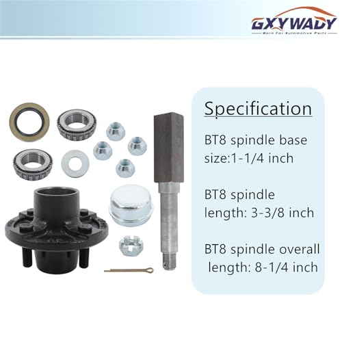 GXYWADY 4 On 4 Inch Trailer Hub and 1 Inch Square BT8 Spindle by GXYWADY - Used condition - Image 2
