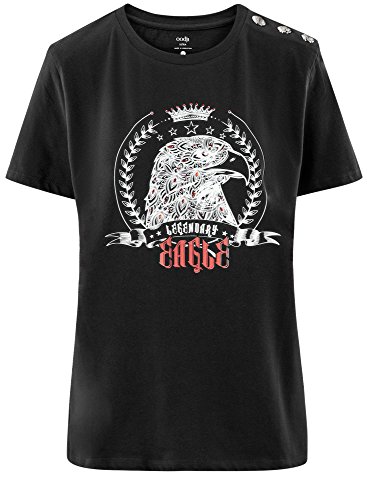 Oodji Ultra Donna Maglietta Dritta con Bottoni