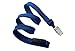 Royal Blue Lanyard, flat braid, break-away, bulldog clip, 3/8" wide (100pk)