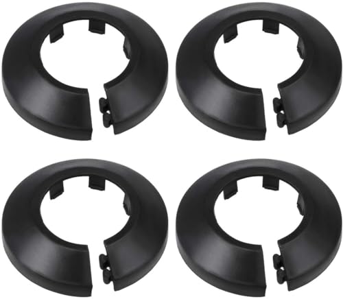 XYWHPGV 32-33mm Pipe Cover Decoration PP Radiator Escutcheon Water Pipe Wall Cover Black 4 Pcs(555a6 c60e1 4904a 3bdd1 af951 2035e