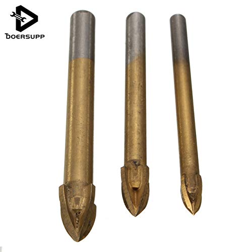 Shrinika 3pcs 6/8/10mm Titanium Carbide Tile Glass Drill Bit Amazon