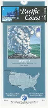 Map Pacific Coast Bicycle Route - 1: Vancouver, British Columbia - Astoria, Oregon - 402 Miles Book