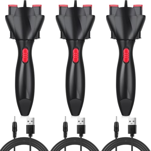 Alliteqwe 3 点セット 自動電動編み機 ブラック DIY スタイリング ヘア カーラー 自動編み機 女性 女の子用
