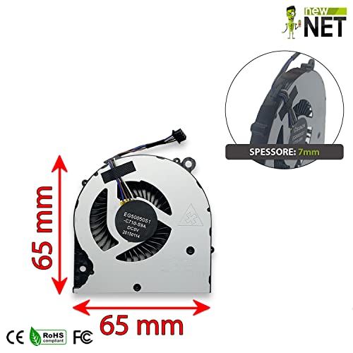 NewNet - Ventola CPU Fan 821163-001 Compatibile