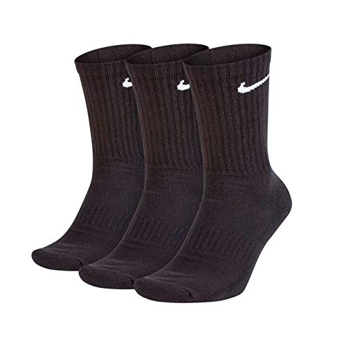 Nike U NK Everyday CUSH Crew Lot de 3 paires de chaussettes Noir/noir/blanc - Blanc - 34-38