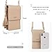 MACLLYN Small Crossbody Bag Cell Phone Purse Wallet with Credit Card Slots for Women (Beige)