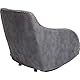 Kare Grau, Sessel Swing Ritmo, Schaukelsessel aus pflegeleichtem Polyester Stoff, Schaukelstuhl im Vintage Style, gemütlicher Loungesessel mit Kippfunktion (H/B/T) 83 x 76 x 74 cm, Holz