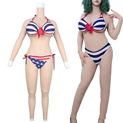 Silicone Bodysuit Huge H Cup Breast Forms Breastplate Whole Body Jumpsuit for Transgender