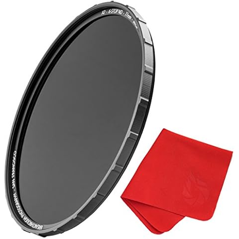 77mm X2 6-Stop ND Filter for Camera Lenses - Neutral Density Professional Photography Filter with Lens Cloth - MRC8, Nanotec, Ultra-Slim, Weather-Sealed by Breakthrough Photography Cover
