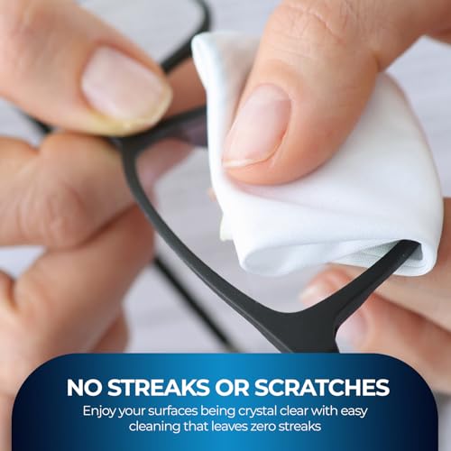 Medpride Premoistened Lens Wipes| 200-Pack| Anti-Static, Anti-Fog, Quick-Dry & Scratch-Free| Cleaning Cloths for LED Touch Screen, iPhones, iPads, Computer Monitors, Eyeglasses, Camera Lenses, Laptop