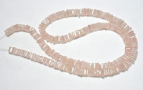 Cuentas de cuarzo rosa Heishi de 6mm para reparar y diseñar pulseras elásticas