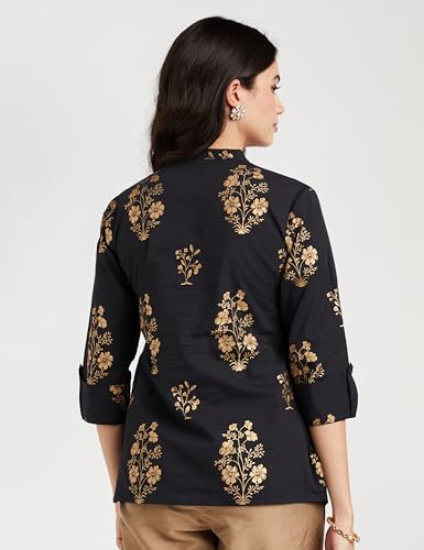 Image of Amazon Brand - Myx Women's Printed Regular Cotton Short Kurti (Available in Plus Sizes)