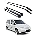 Produktbild Dachreling + Dachträger Set kompatibel mit VW Caddy 2003-2015 Kurzer Aluminium Schwarz 4tlg