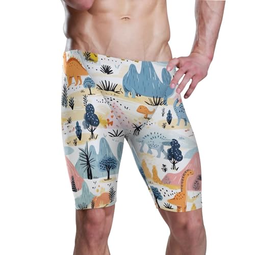 Cute Dinosaur Dino Animal Men's Swim Jammers Swimsuit M B0401367