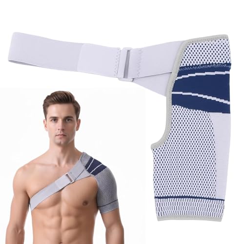 lankai Schulter Bandage Schmerzlinderung, Verstellbar Schulterbandage, Schulterbandage Herren Links, Armstütze Zur Schulterunterstützung,Herren Und Damen