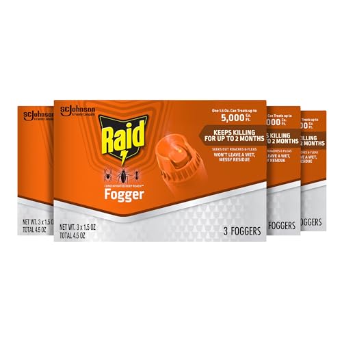 Raid Concentrated Deep Reach Fogger Kills Ants Roaches and Spiders 1.5 Ounce...