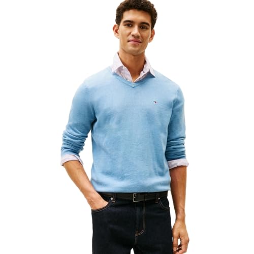 Sweater Col en V Tommy Hilfiger pour un style casual chic au bureau