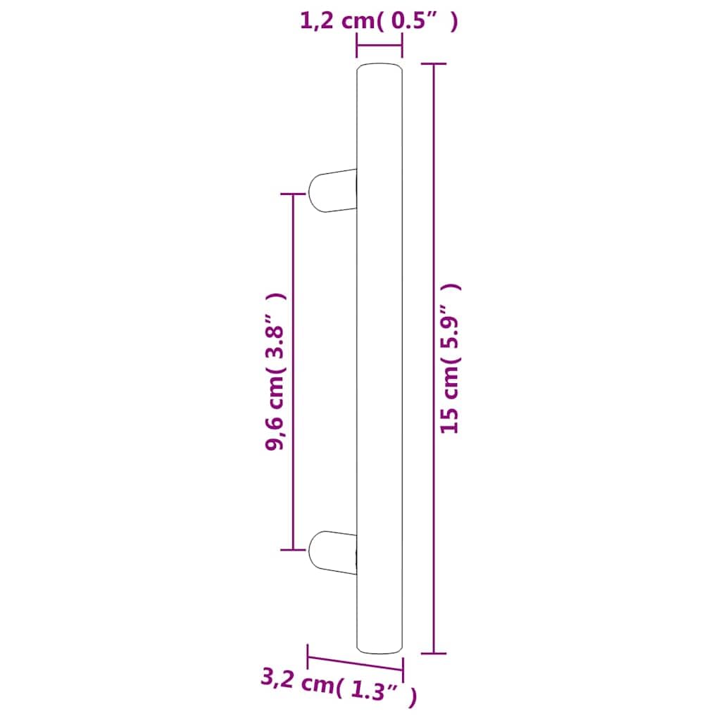 Mangloder Möbelgriffe 20 Stück Bronzen 96 mm Edelstahl Schrankknauf Türgriff Schubladengriff Kommodenbeschlag für Küche Bad Wohnzimmer, langlebiges Design, zuschneidbare Schrauben