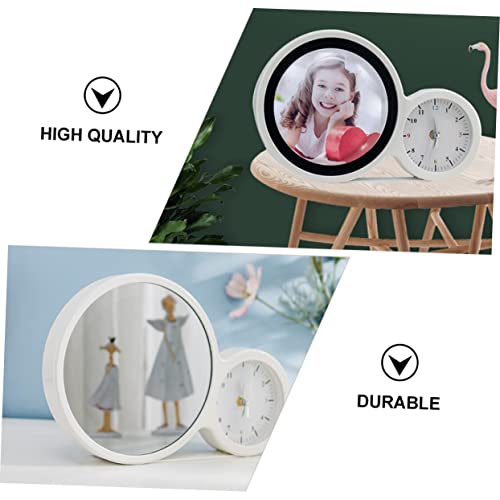 ifundom 1Pc Relógio Espelho Moldura De Foto Decoração De Mesa De Jantar Decoração De Mesa De Jantar