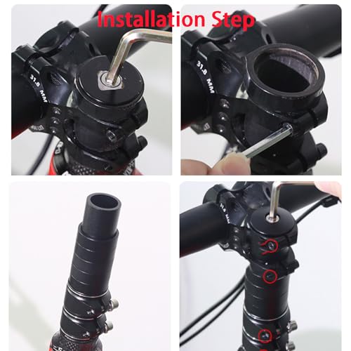 COTOUXKER Bike Stem Riser, Bicycle Handlebar Risers Extender for 28.6mm Fork Stem Increase Height (Straight)