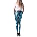 Diamond keep it Women's Mermaid Fish Scale Printing Full Length Leggings (Medium, Peacock)