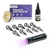 Aventik Fishing Rod Tip Repair Kit Complete with Rod Building Supplies, Wrapping Thread, Complete Supplies and Tip Eyelet Replacements for Fishing Pole Repair Kit