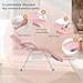 LUXMARS Facial Chair,73″ Tattoo Chair for Client,3-Section Adjustable Massage Table with Stool,Multipurpose Beauty Beds Salon Equipment for Esthetician,Tattooshop,Spa (Pink)