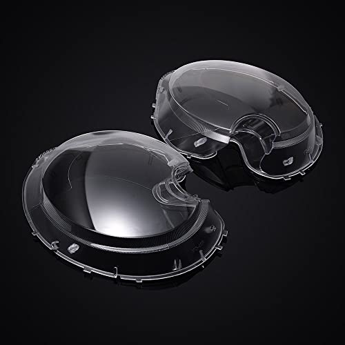 Pair Headlight Transparents Lens Cover Shell PC Lamp shade Compatible with BMW Mini Cooper R56 Hatchback 2009-2013
