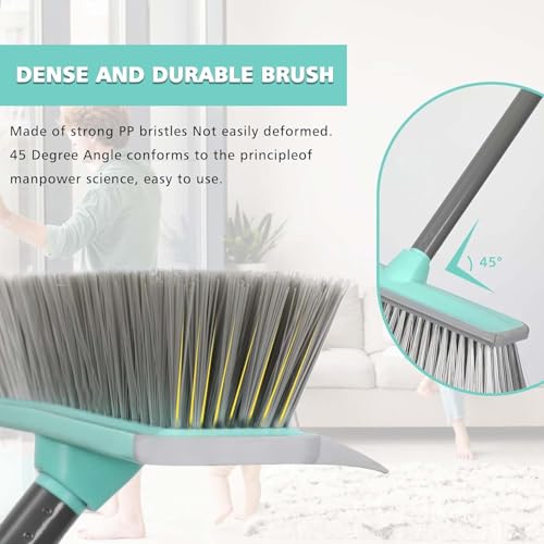 Pool Brush Floor Scrub Brush with 56\" Adjustable Long Handle,Shower Swimming Pool Brush for Glass Doors,Bathroom,Kitchen,Tile,Car Glass,Marble Floors