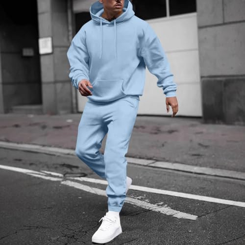 Mens Tracksuit Set Sweatsuits Fleece Hoodie And Sweatpants Jogging Suit Athletic Lounge Hooded Sweatshirts Ropa2