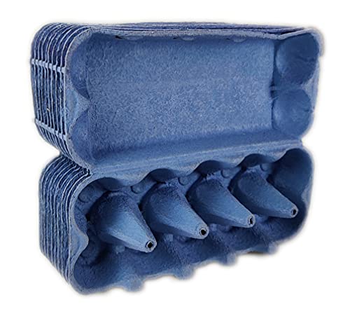 Ingbertson Eierkartons für Eier/Eierschachteln für Hühnereier ohne Aufdruck Eierpappen Eierhöcker Eierlagen Eierschachteln (10, für je 10 Eier, blau) Cover