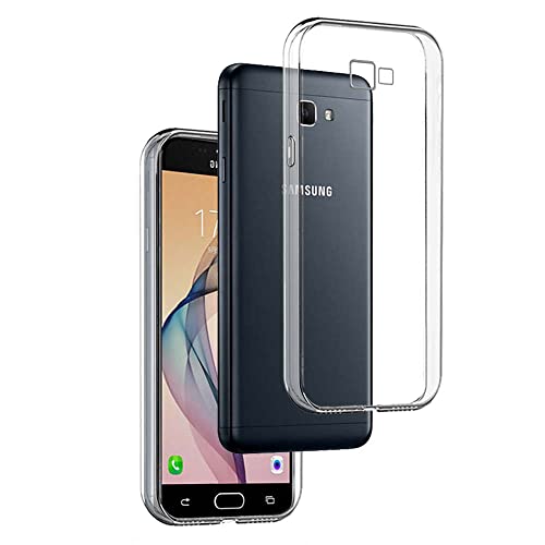 REY Funda Carcasa Gel Transparente para Samsung Galaxy On7 2016 / Galaxy J7 Prime, Ultra Fina 0,33mm, Silicona TPU de Alta Resistencia y Flexibilidad