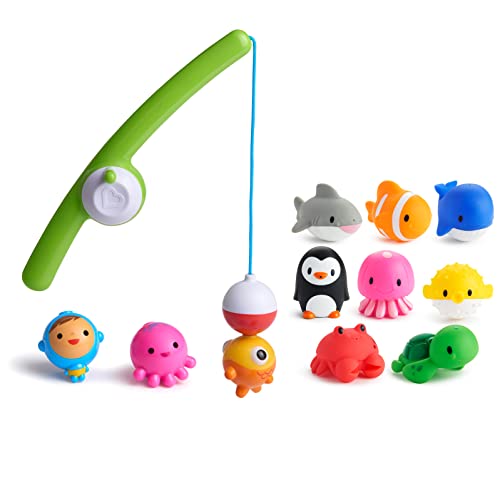 Munchkin® Ocean Fun 12Pc Baby And Toddler Bath Toy Set, Includes Magnetic Fishing Rod, 3 Magnetic Characters And 8 Bath Squirts #TOP1