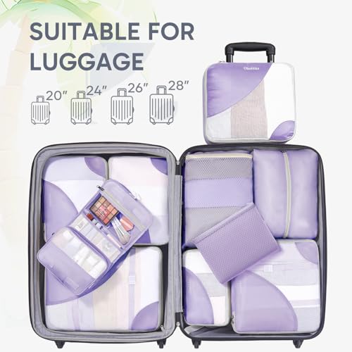 Image of OlarHike 10 Set Packing Cubes for Travel,Gifts for Women Mom,Anti-Tearing Suitcase Organizer,with Over 1000 pcs Mesh Holes,Vacation Essentials & Accessories for Cruise Ship