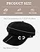 FEOYA Women's Beret Hat Vintage Leather Buckle Denim Style Fashion Newsboy hHats for Women Black