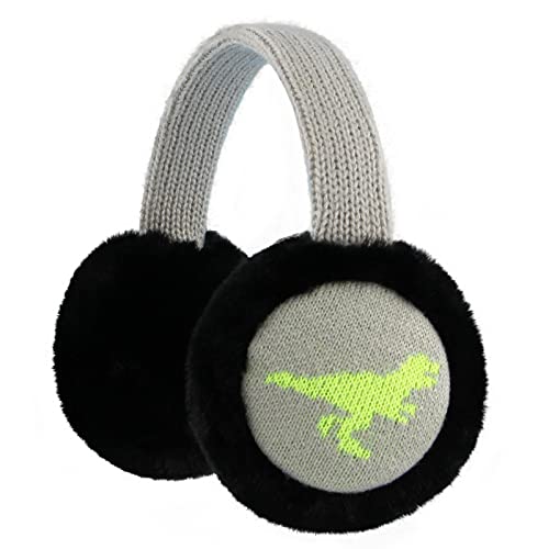 XIAOHAWANG Kids Boy Warm Earmuffs for Children Girl Winter Ear Muffs Cold Weather Ear Warmer (B-grey green)
