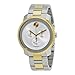 Movado Men's BOLD Metals Chronograph Watch with Printed Index Dial, Silver/Grey/Gold (3600432)