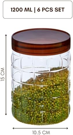 Steelo Solitare Plastic PET Container Set, 1.2 litres, Set of 2, Maroon