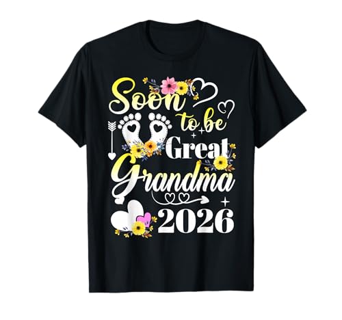 Prima Volta Mamma Gravidanza Presto per Essere Grande Nonna EST 2026 Maglietta Prima Volta Mamma Gravidanza Presto per Essere Grande Nonna EST 2026 Maglietta