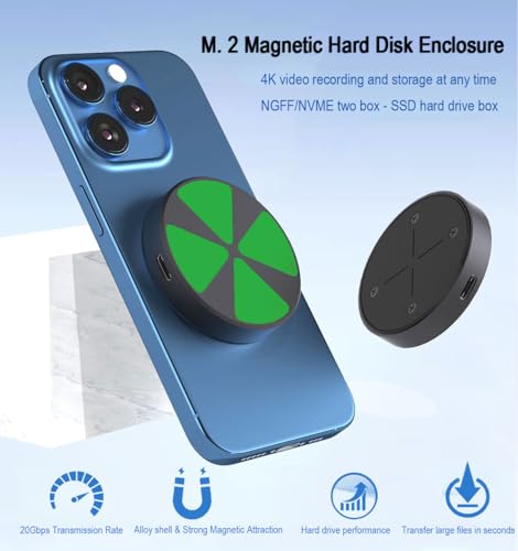 Cofre externo para SSD M.2 2230 NGFF NVMe aluminio miniatura 2