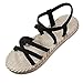 Moda Donna Primavera Estate e Pantofole e Sandali Piatti, Sandali da Spiaggia Donna Slipper Slide Scarpe Punta chiusa, Nero , 39 EU