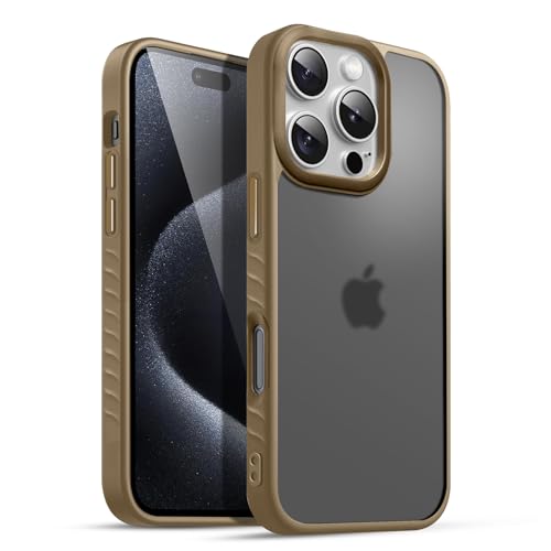 Image of KARWAN️ Shockproof Back Case Cover for iPhone 16 Pro Max | Camera Protection Bump |Shockproof Back Case Cover for iPhone 16 Pro Max - Brown