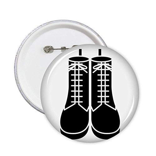 Badge bouton motif bottes noires L pour décoration de vêtements