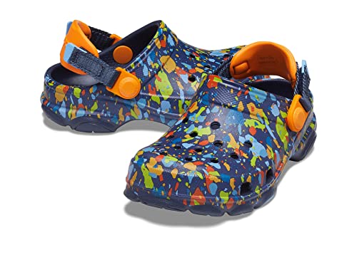 Image of Crocs Unisex-Child Classic All-Terrain Terrazzo Clog, Navy /Multi, 5 Toddler
