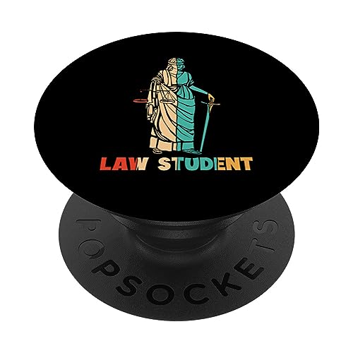 Retro Legal Studies Law School University Law Student PopSockets Swappable PopGrip, Black