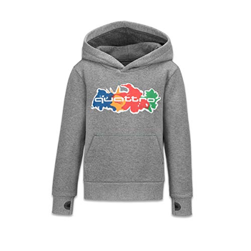 Preisvergleich Produktbild Audi Quattro Hoodie, Kinder, grau, 98 / 104
