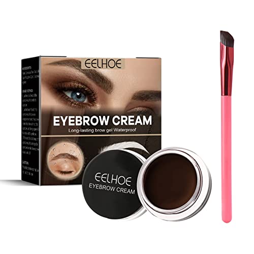 Pommade Waterproof pour Sourcils, Gel Crème Sourcils, Pomade à Sourcils Crème, Lasting Eyebrow Gel, Brow Pomade Gel, Cire à Sourcils, Professional Makeup Pommade Waterproof pour Sourcils, WALNUT